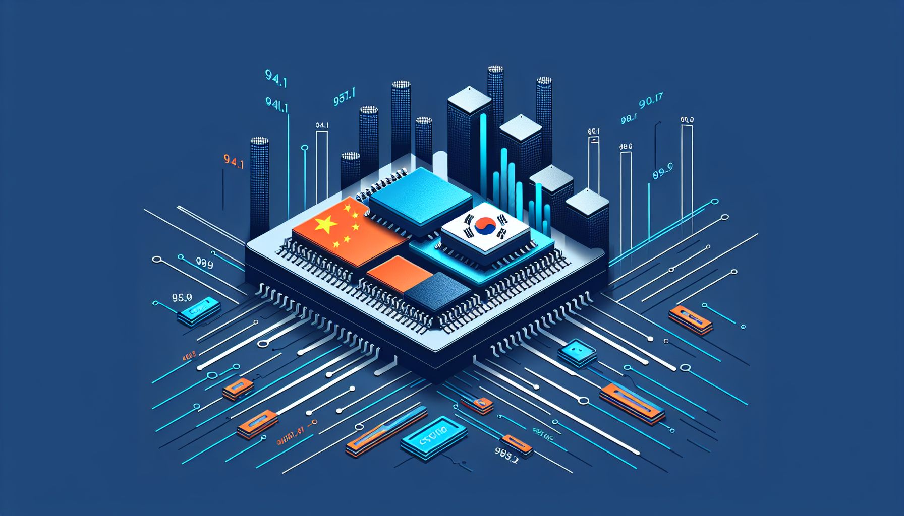 china surges ahead: south korea's semiconductor lead evaporates in two years